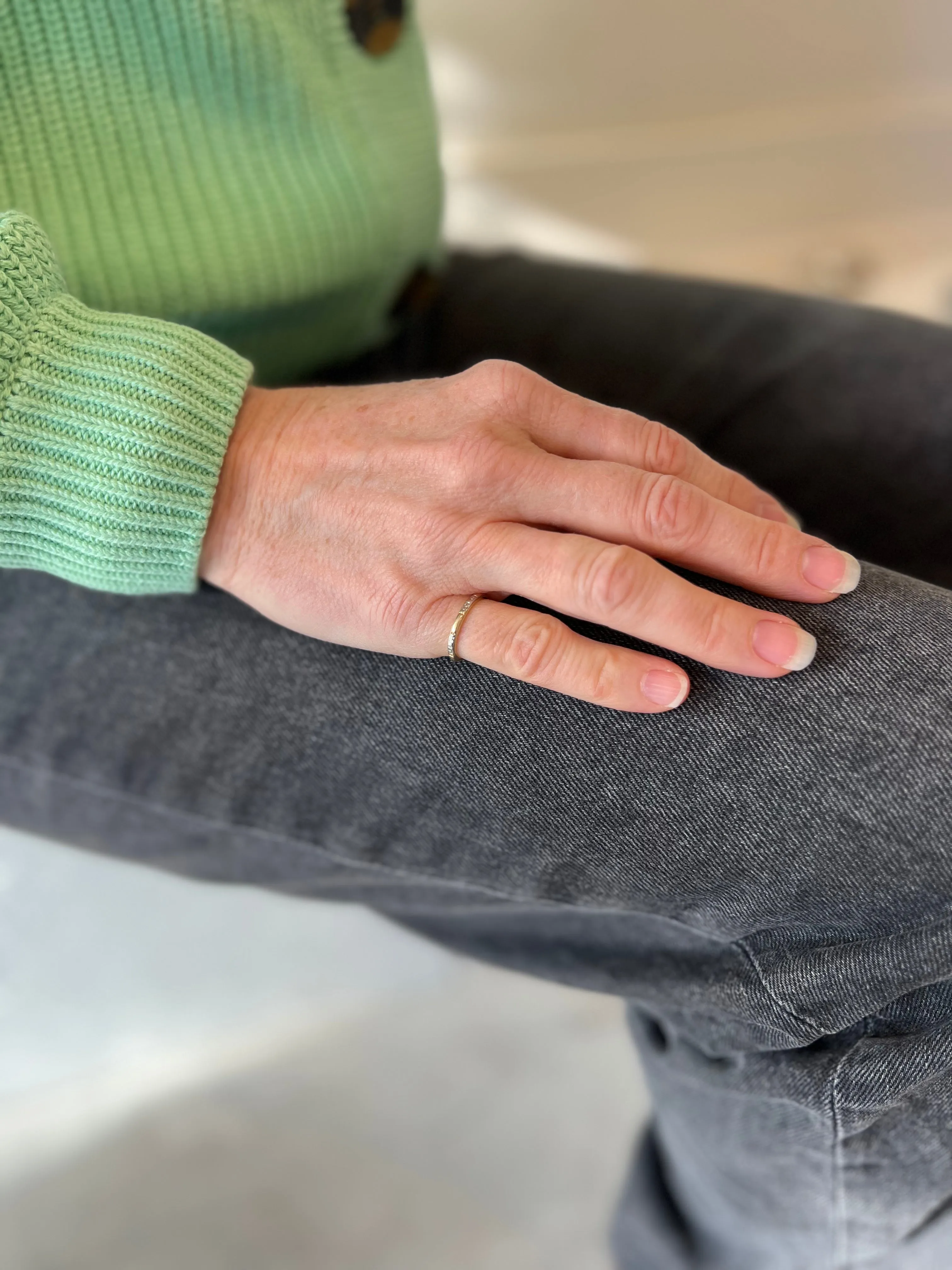 10k Gold Etched Stacking Ring