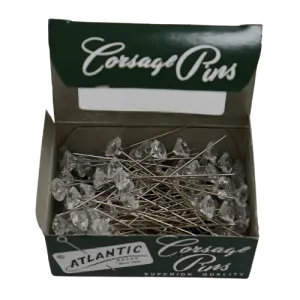2" Atlantic Brand Clear Diamond Clear Corsage Pins | 100 Count