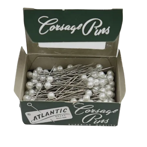 2" Atlantic Brand Round Head Pearl White Corsage Pins | 144 Count