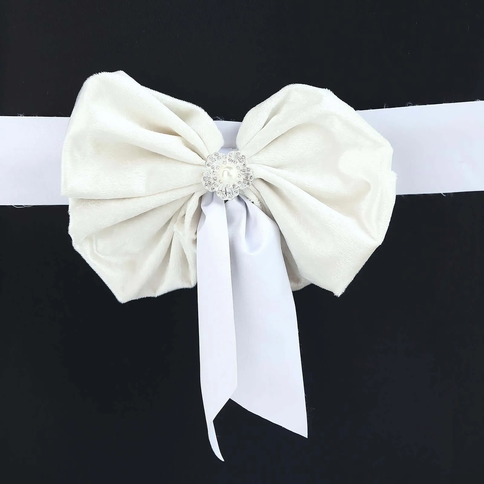 5 Pack Silver Plated Rhinestone Brooches with Pearl Center - Charming Floral Sash Pins for Bouquet Decor