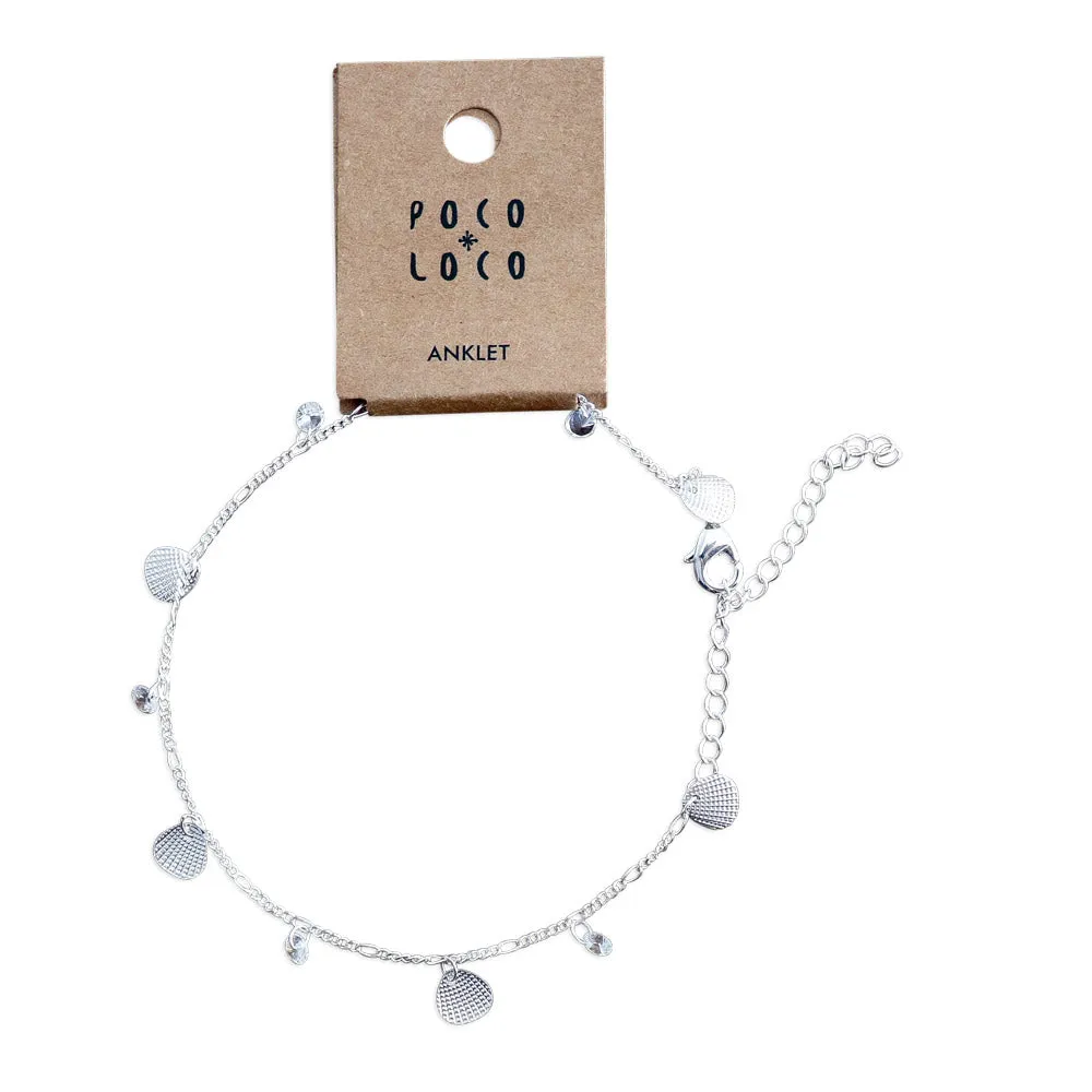 Chain Anklet Silver - Shells