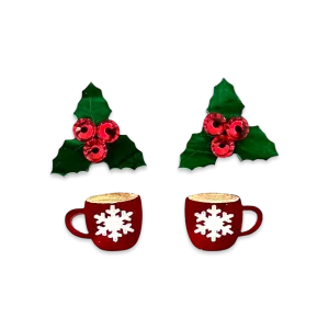Christmas Stud set  - earrings - Set of 2