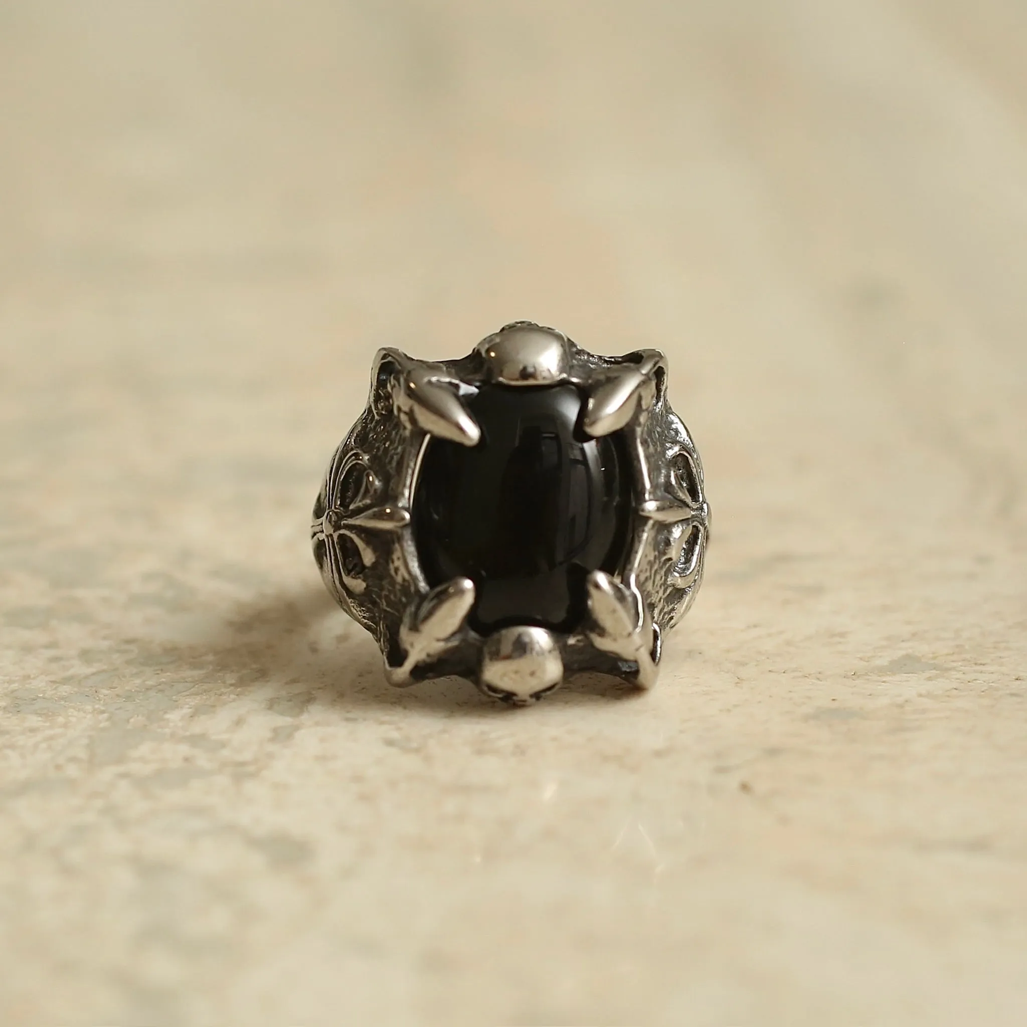 Claws with Black Onyx Stone Ring