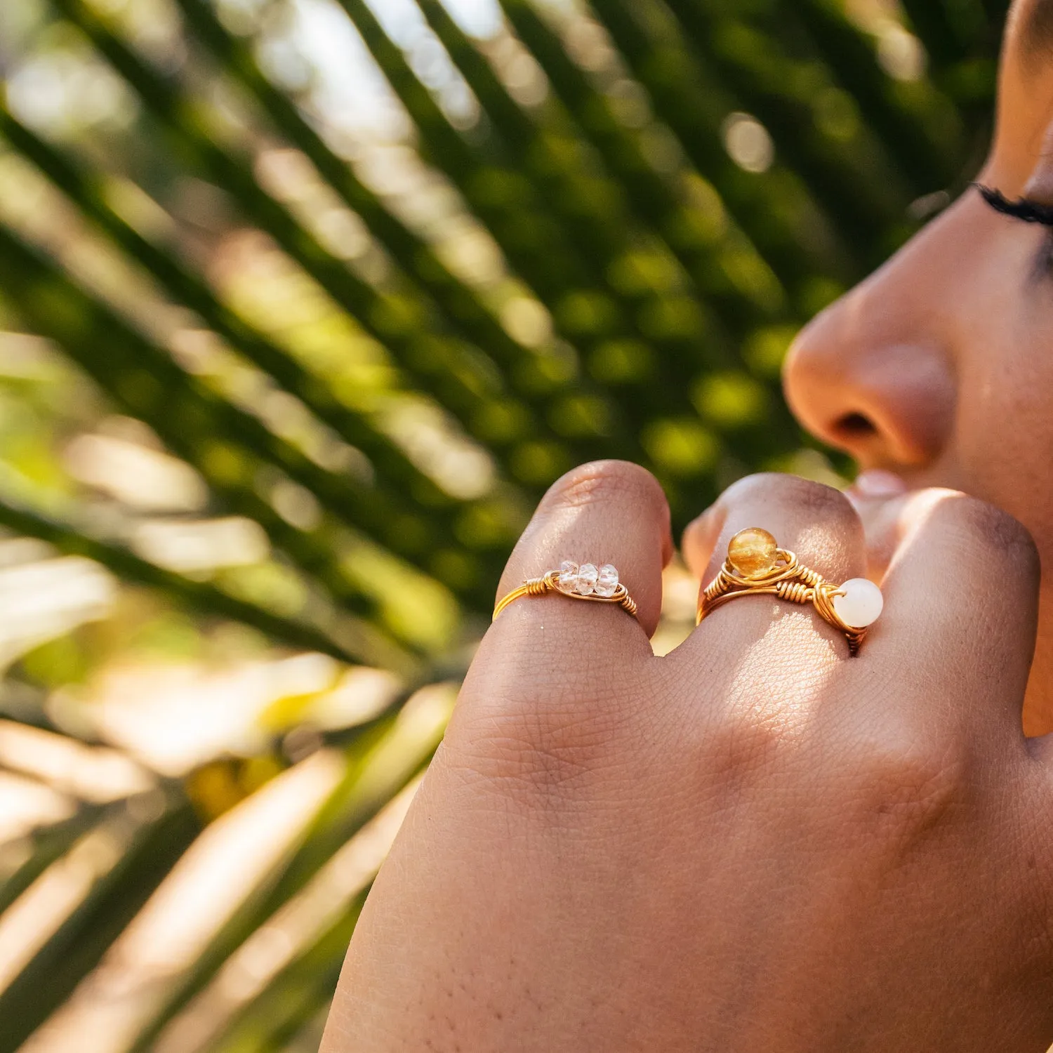 Clear Quartz Statement Ring