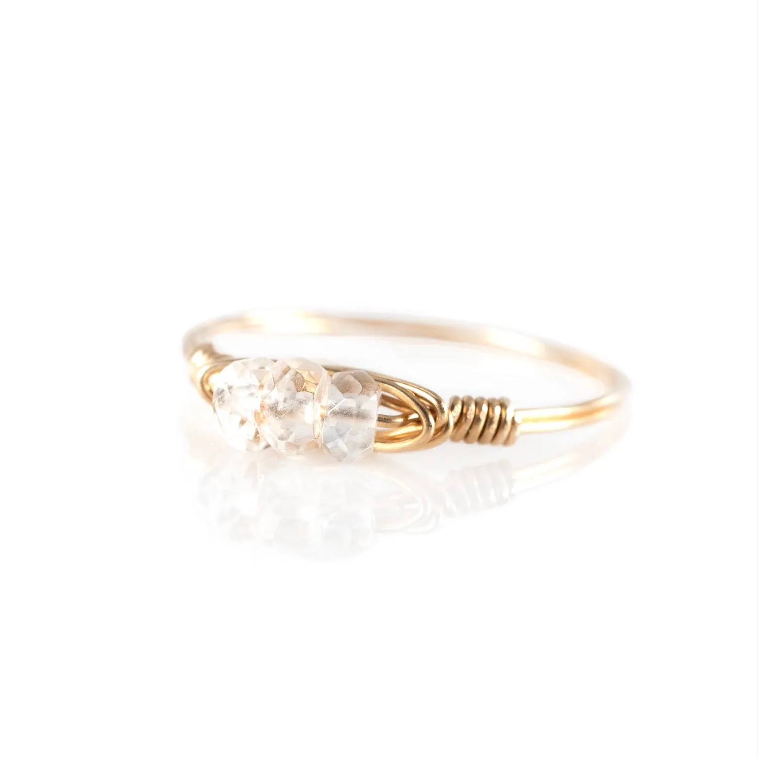 Clear Quartz Statement Ring
