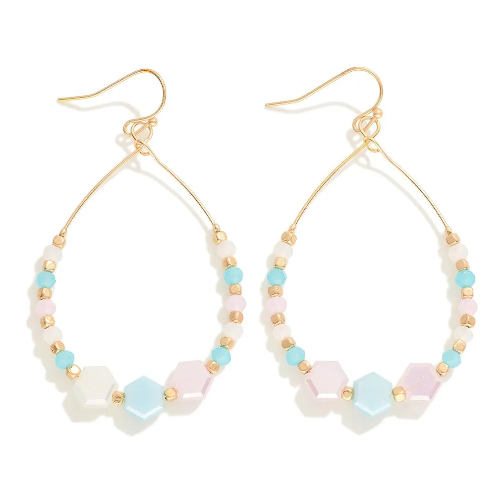 Cotton Candy Teardrop Earring