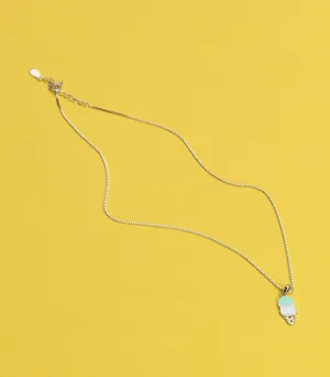 Double Scoop Necklace (Silver)