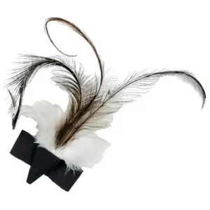 Feather Trim - Ivory & Chocolate (One Left!)