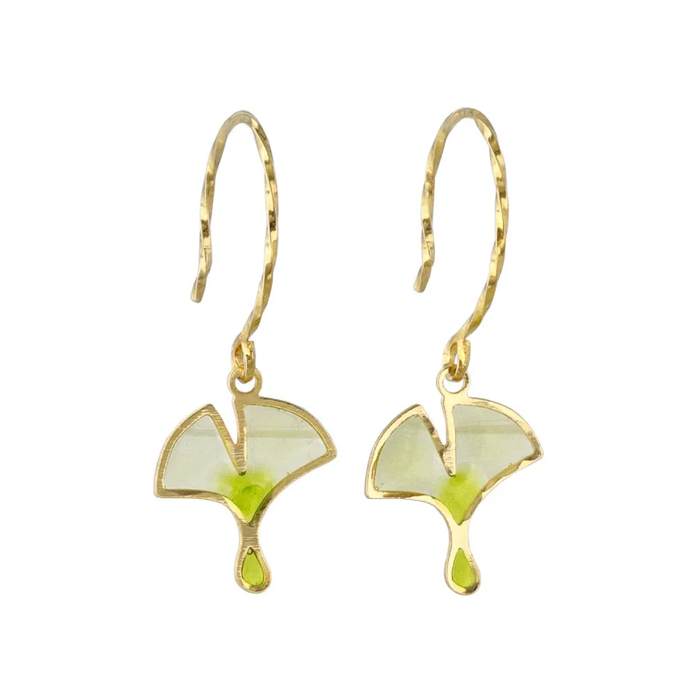 Gradient Ginkgo Leaf Earrings