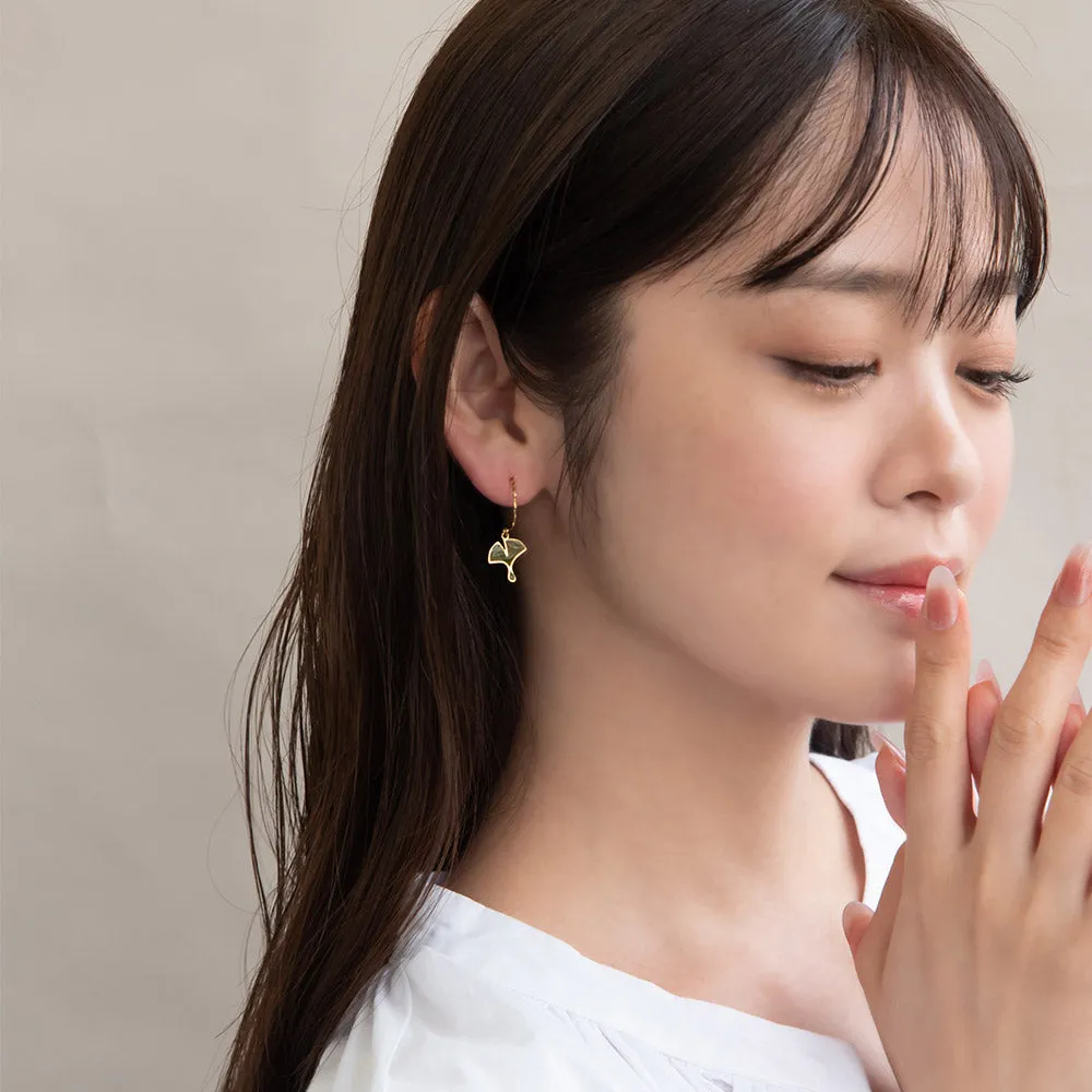 Gradient Ginkgo Leaf Earrings