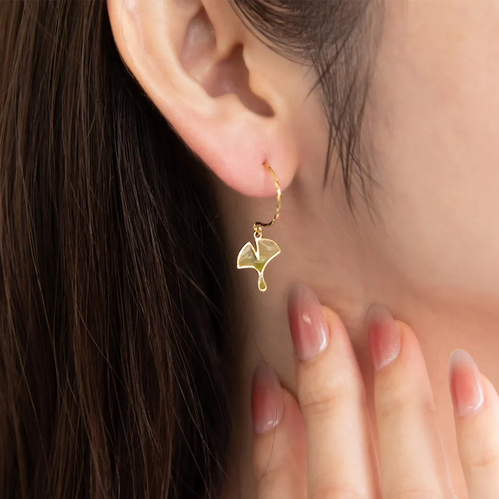 Gradient Ginkgo Leaf Earrings