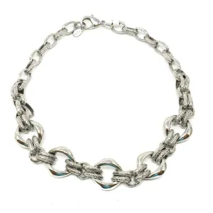 Graduated link necklace in Silver