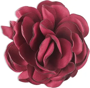 Handmade Satin Fabric Rose Flower Extra Large Big Brooches Lapel Pins for Women Elegant Vintage Big Camellia Flower Brooch Pin for Women Girls Wedding Part Dance Dress Suit Clothes Accessories Jewelry Gifts