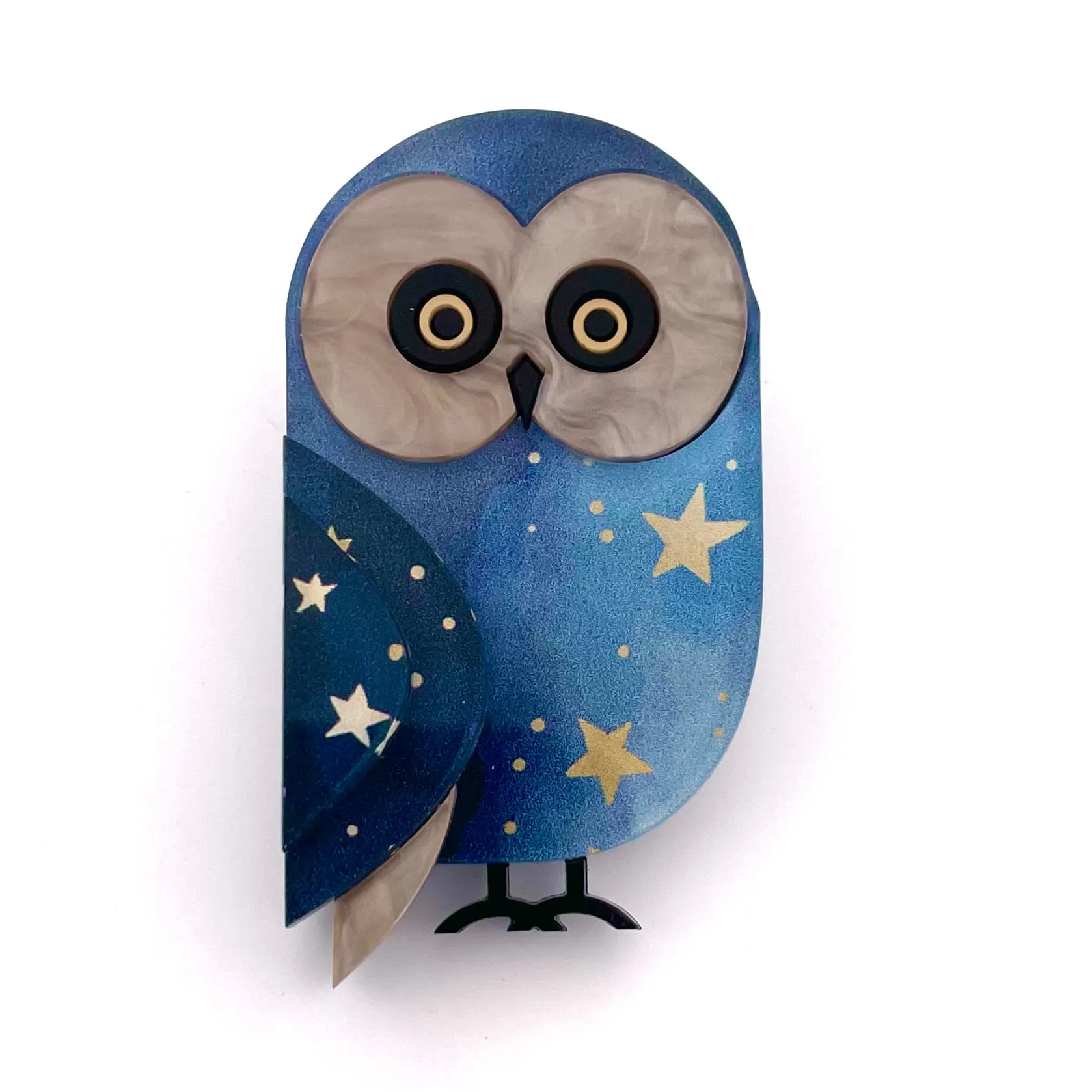 Harriet the barn owl - Brooch (slimline)
