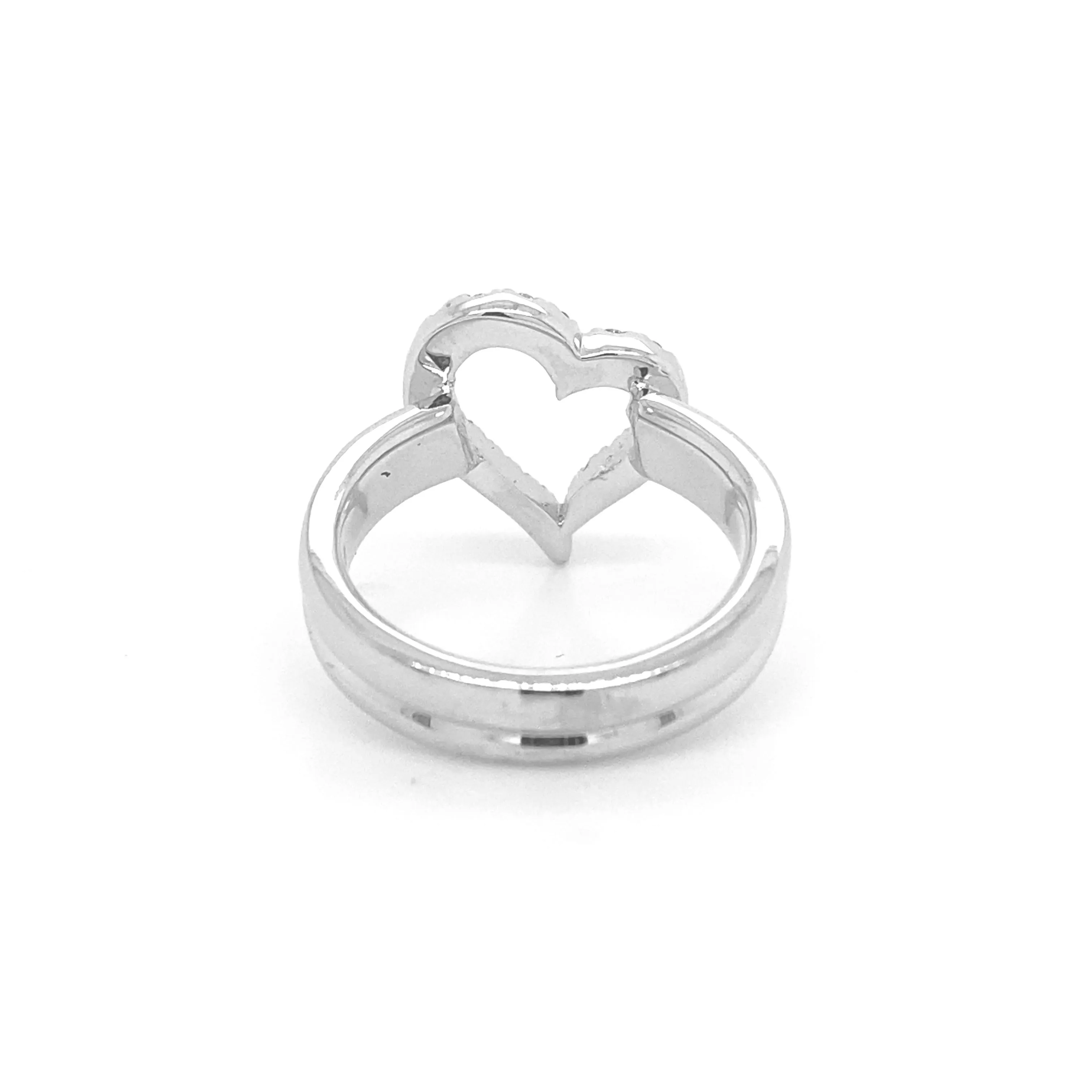 Heart Ring White Gold R030N