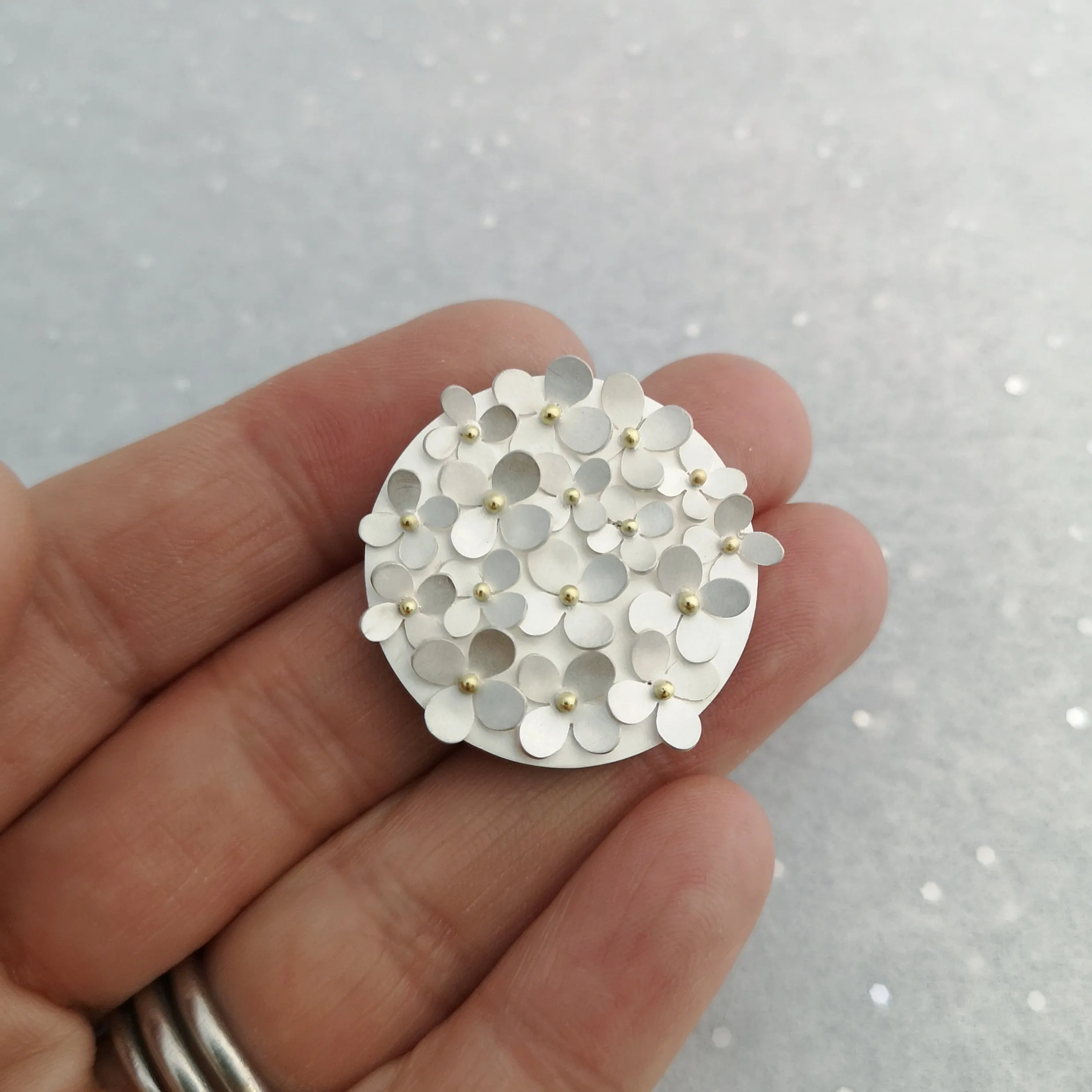 Hydrangea Brooch