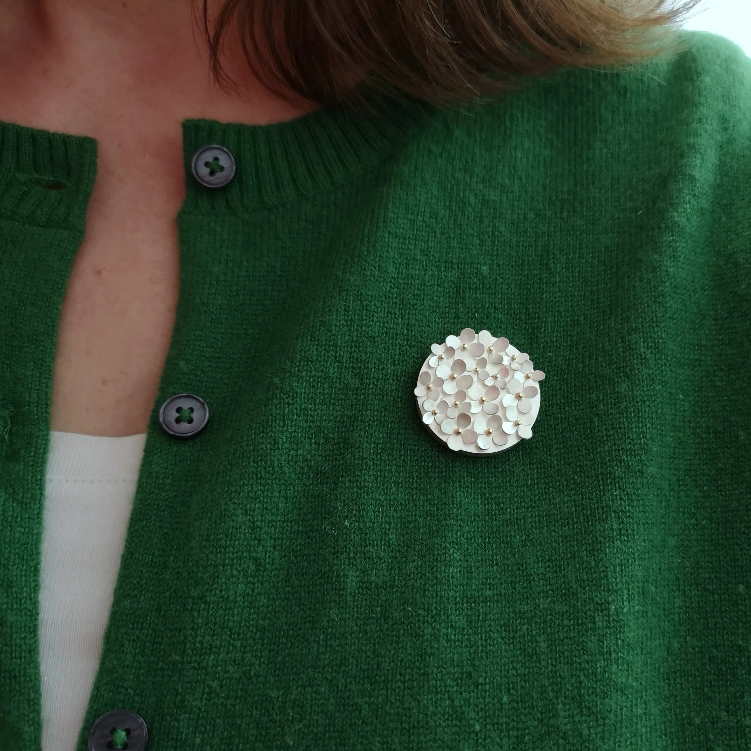 Hydrangea Brooch