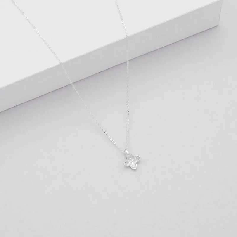 Hydrangea Necklace - Silver