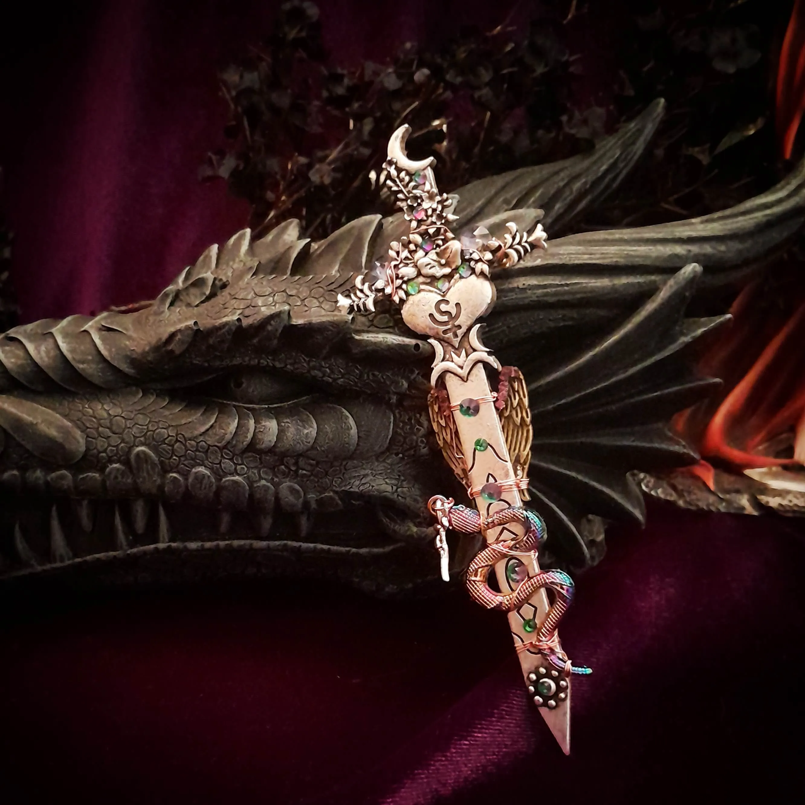 Large Statement Sword Fantasy Brooch Pin