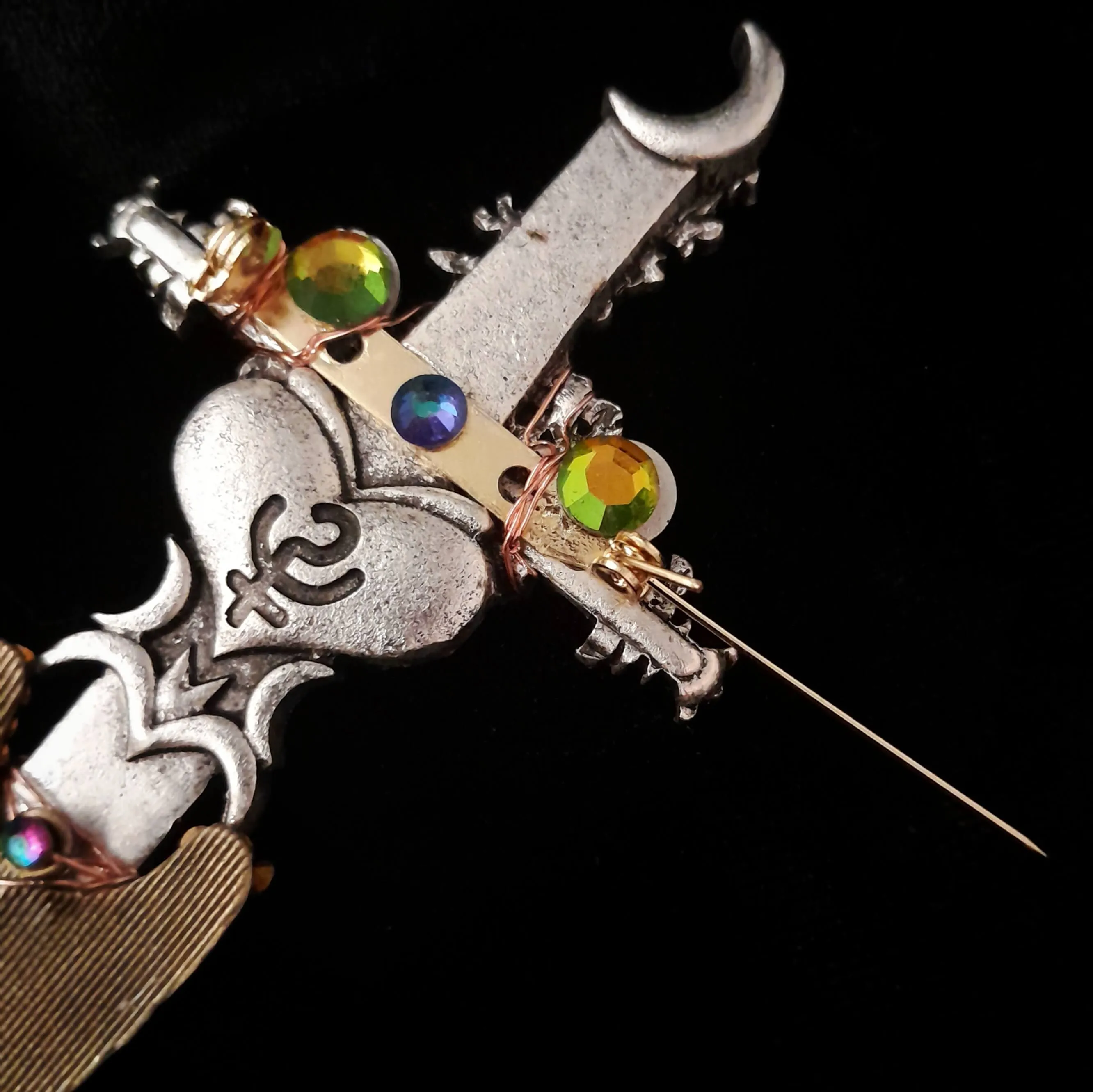 Large Statement Sword Fantasy Brooch Pin