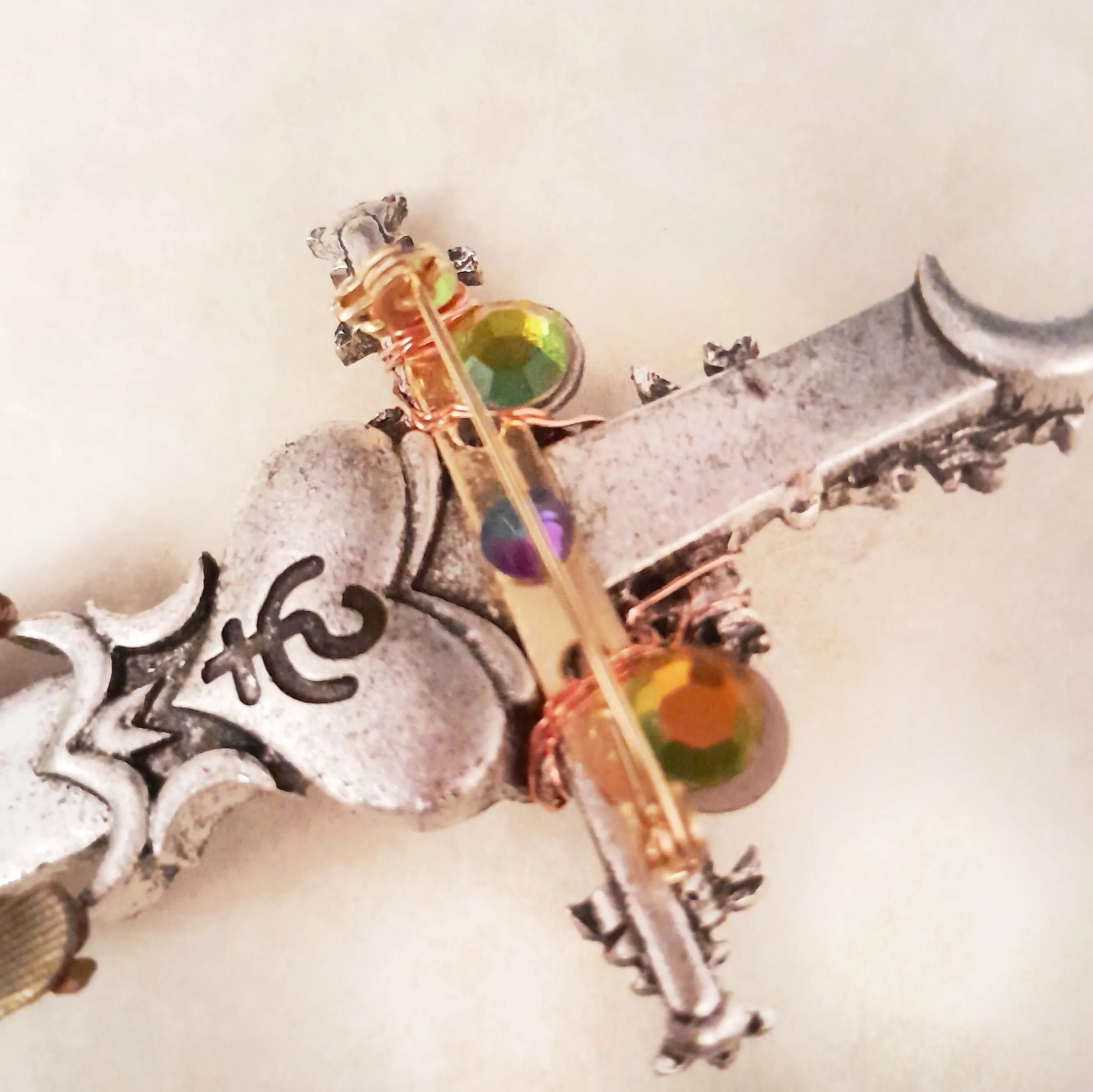 Large Statement Sword Fantasy Brooch Pin