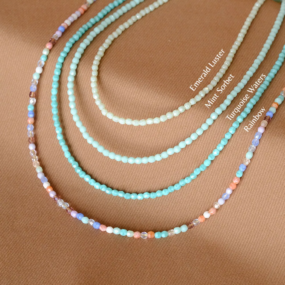 Mint Sorbet Glass Beaded Necklace