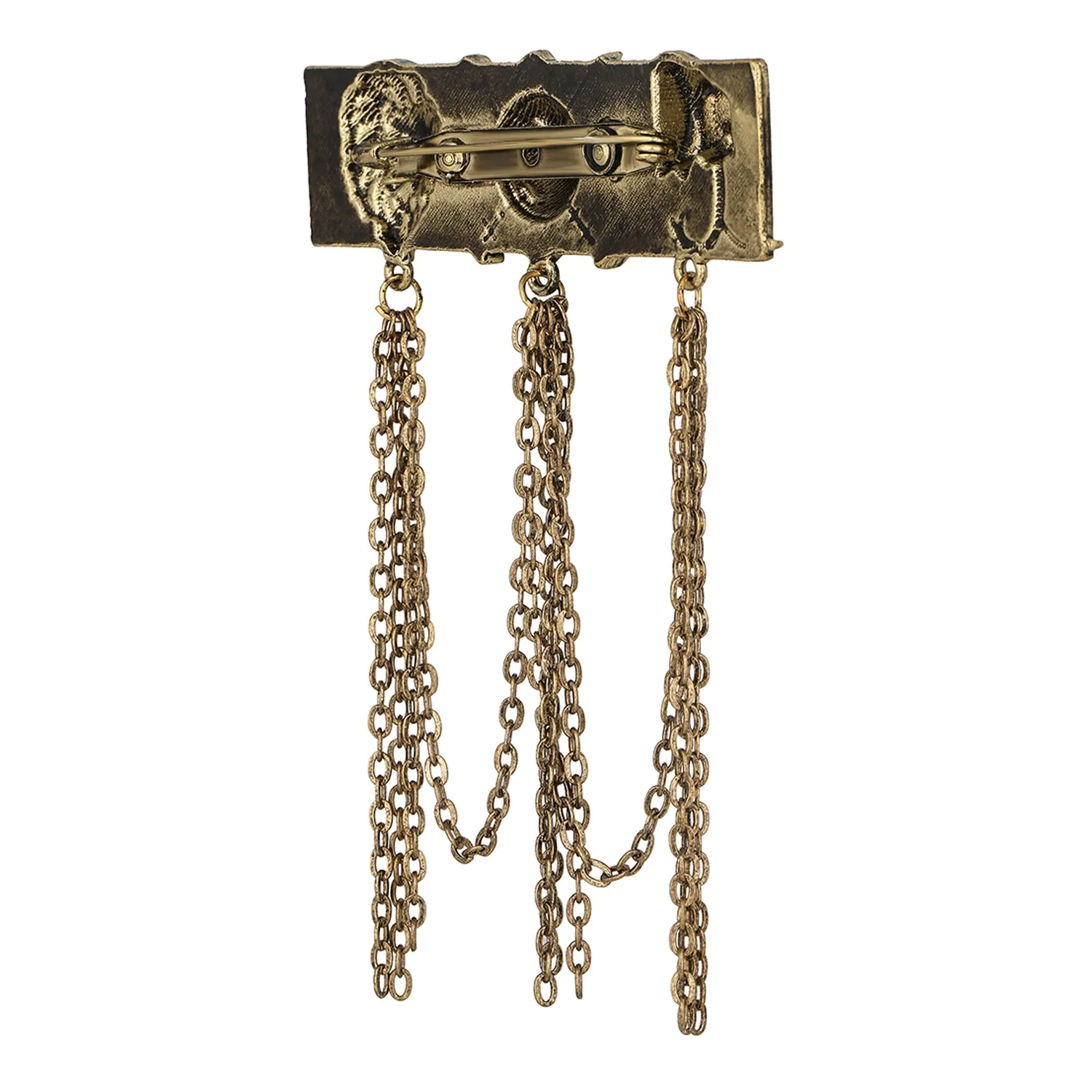 Multi Layer Hanging Chain Brooch