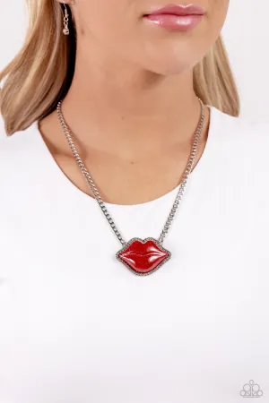 Necklaces Lip Locked - Red
