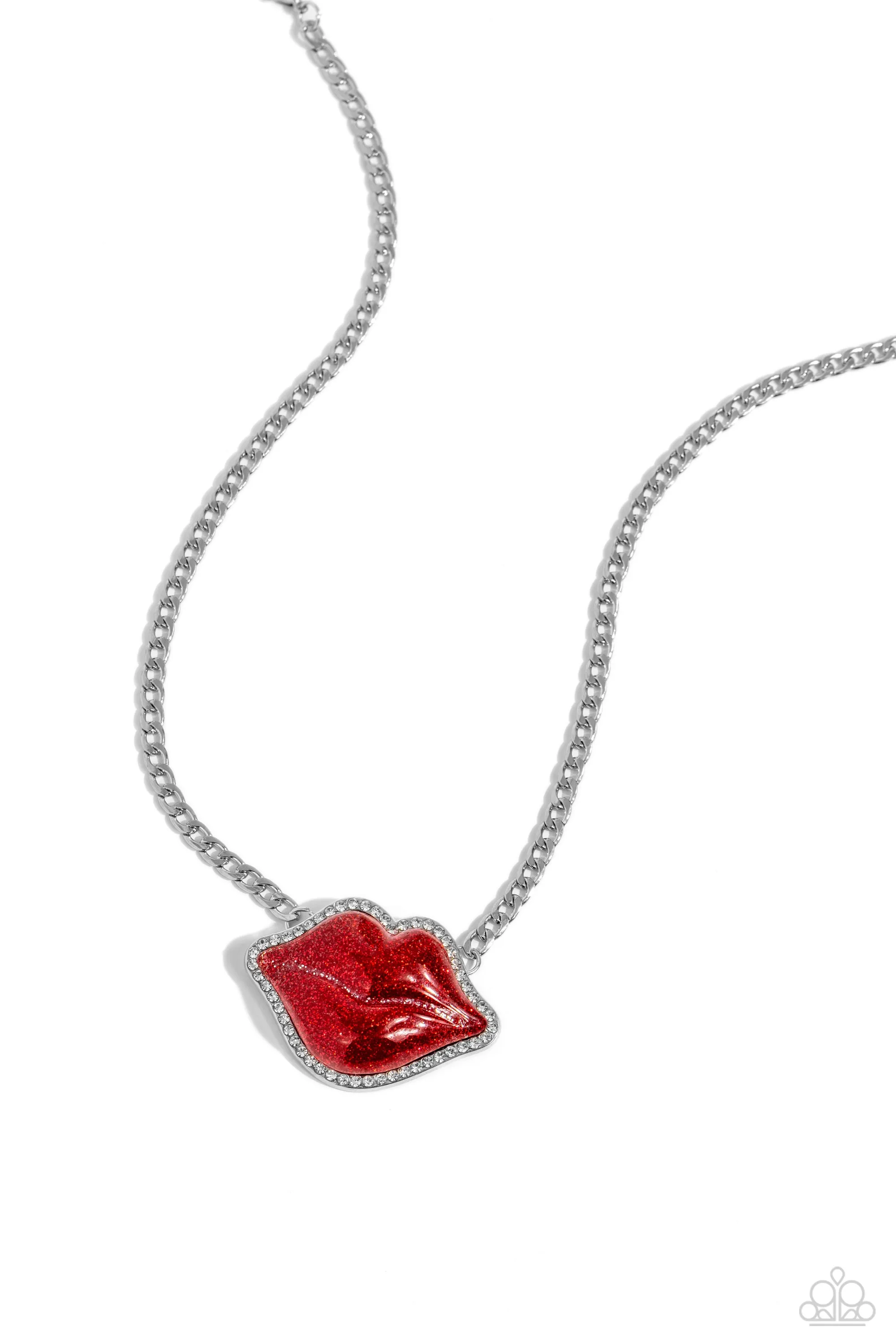 Necklaces Lip Locked - Red