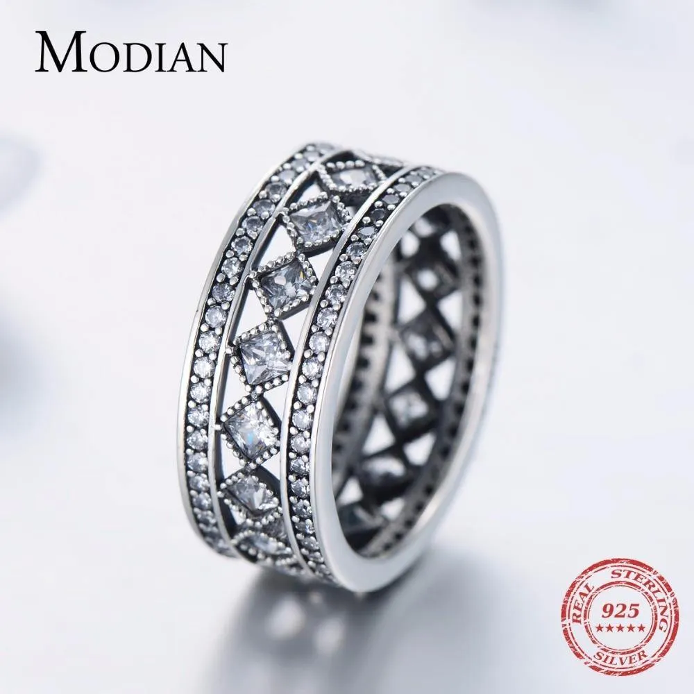New Style 925 Sterling Silver AAAA Quality CZ Square Wedding Ring