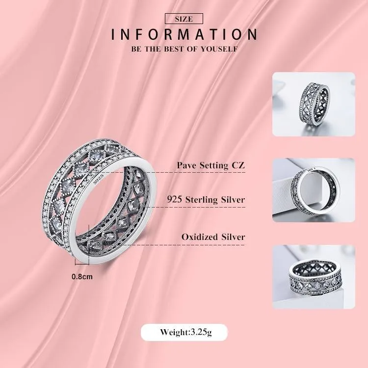 New Style 925 Sterling Silver AAAA Quality CZ Square Wedding Ring