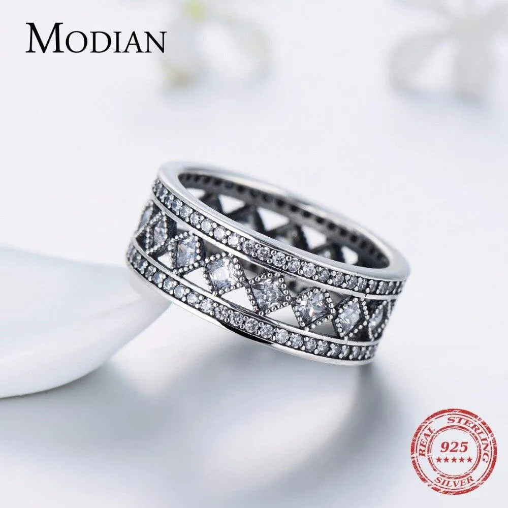 New Style 925 Sterling Silver AAAA Quality CZ Square Wedding Ring