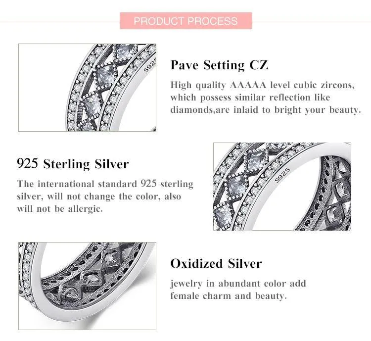 New Style 925 Sterling Silver AAAA Quality CZ Square Wedding Ring