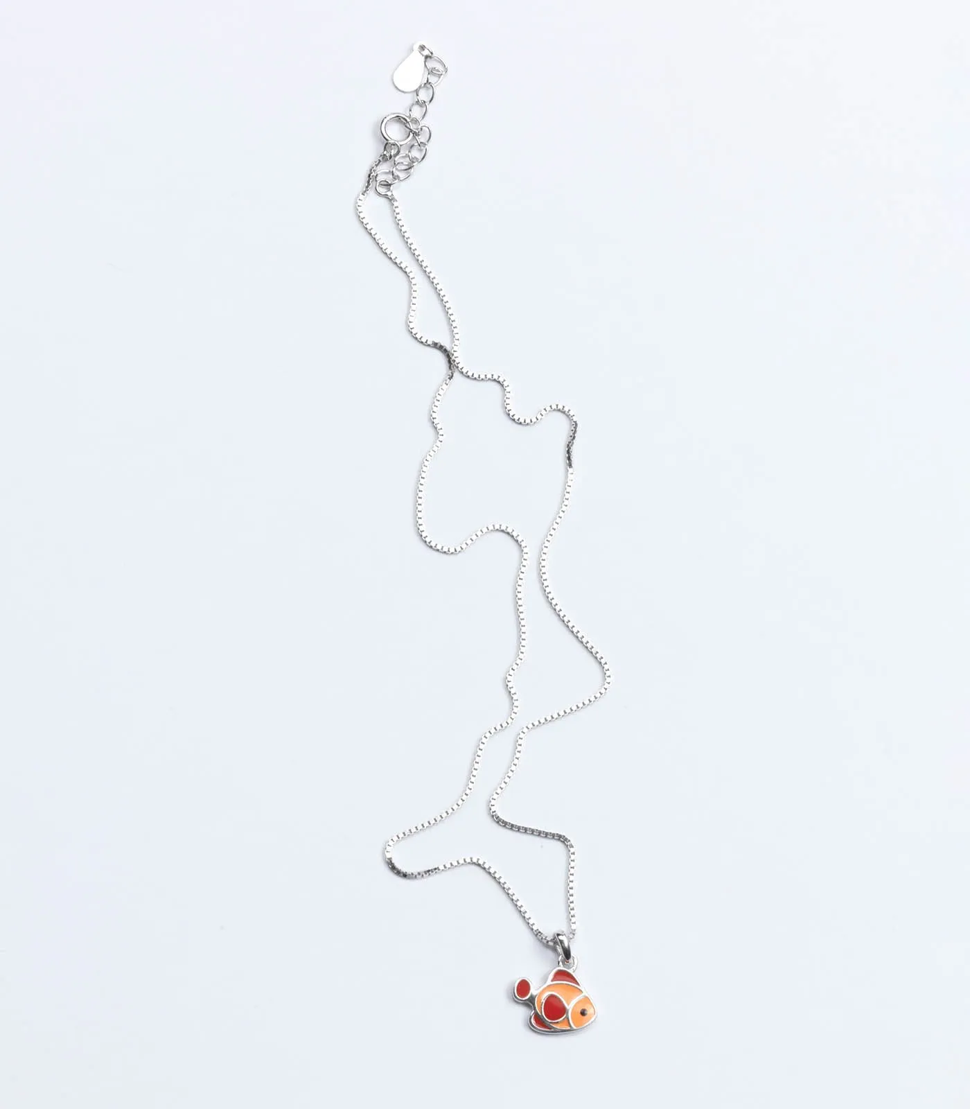 Orange Fish Necklace (Silver)