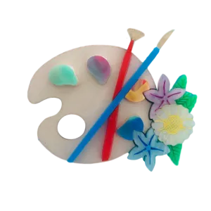 Painting brooch