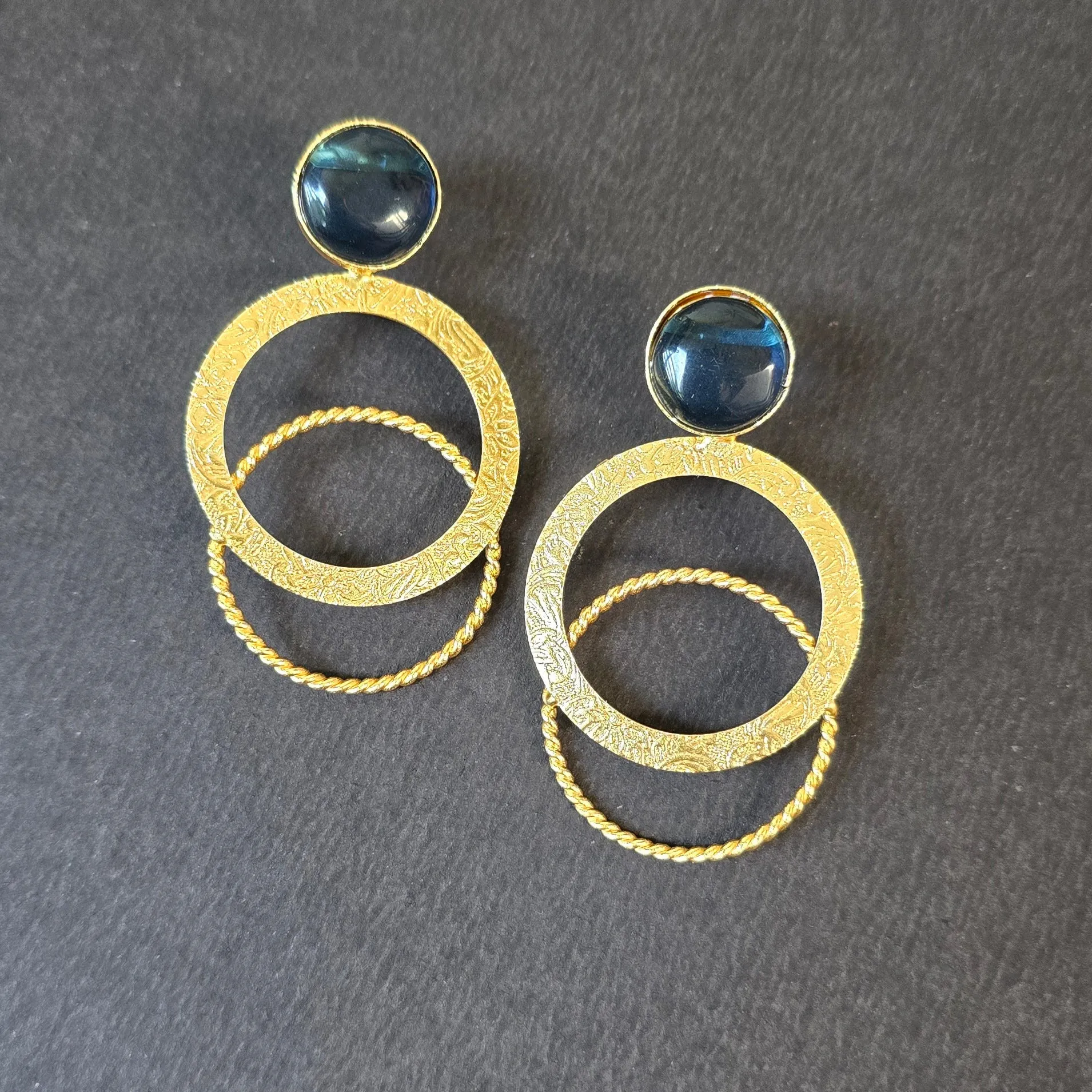 Pastel Pink Ring Dangle Earrings