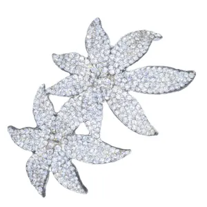 Rhinestone Brooch - Double Flower