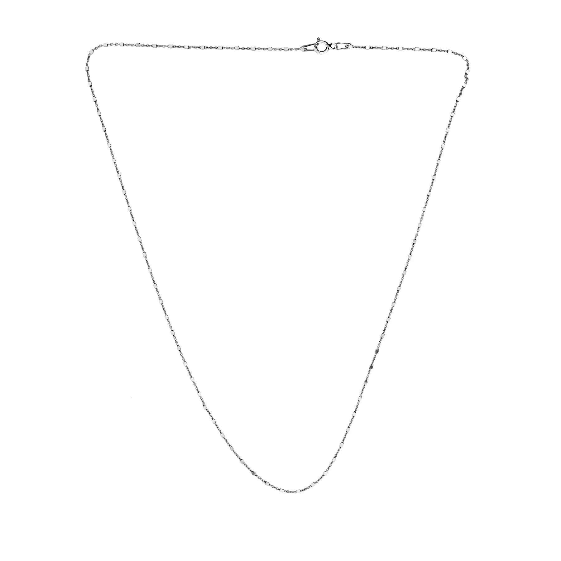 Silver Layering Necklace with Cubes