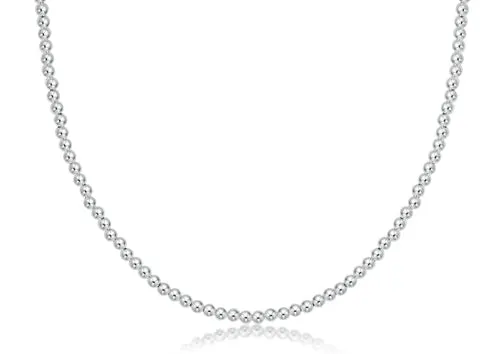 Sterling Silver - 15" Choker Classic 3mm Bead