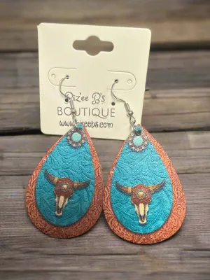 Teardrop Skull Earrings