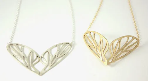 Two Wing Necklaces Sterling Silver