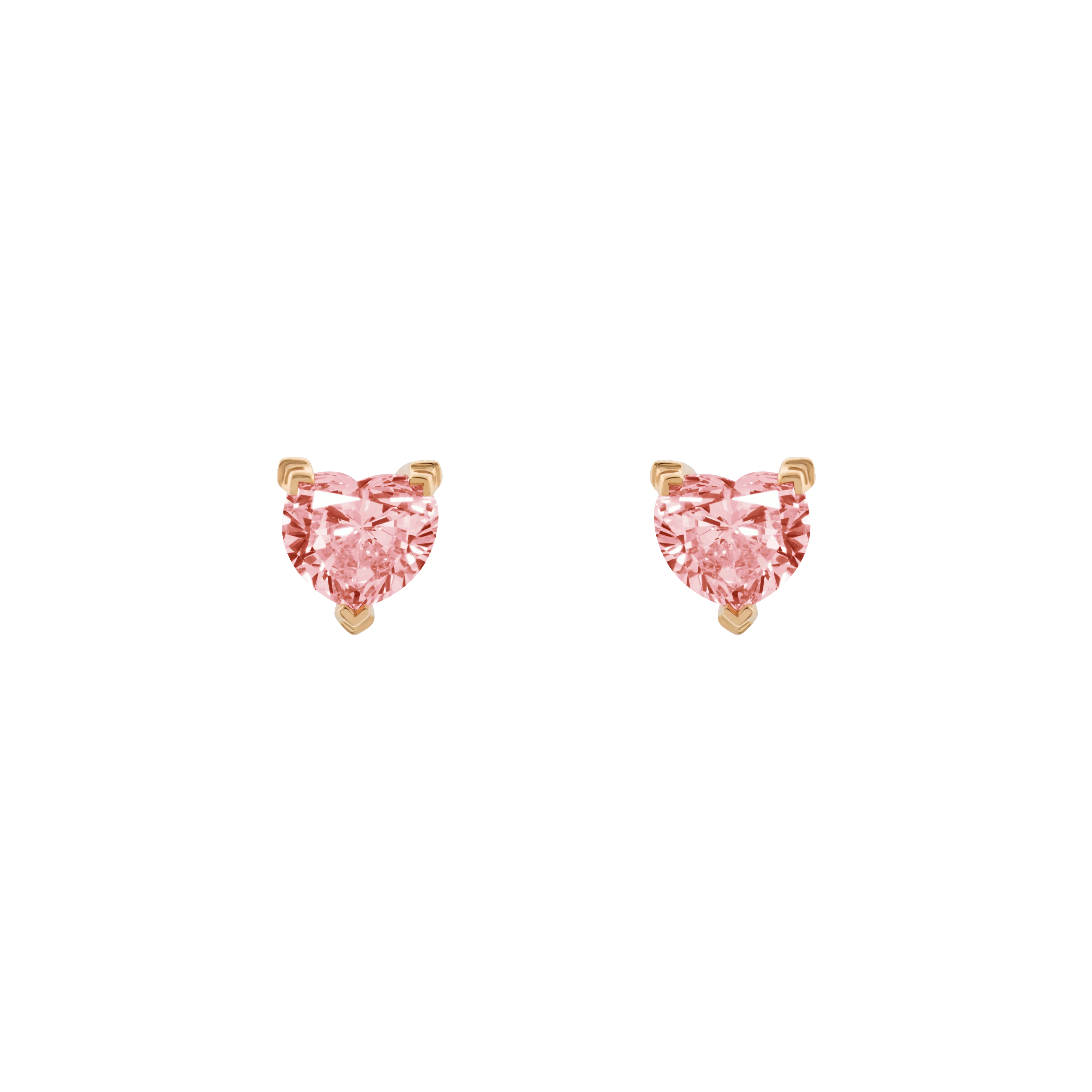 Venus pink solitaire earrings 0.4ct
