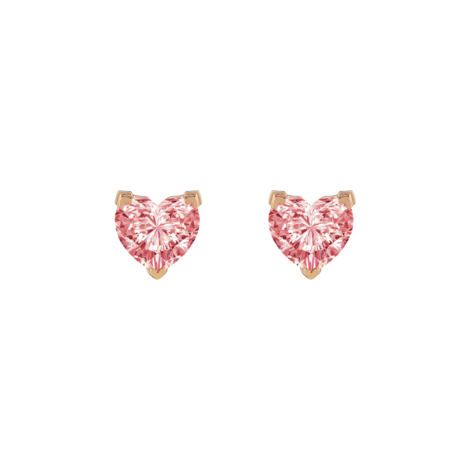 Venus pink solitaire earrings 0.4ct