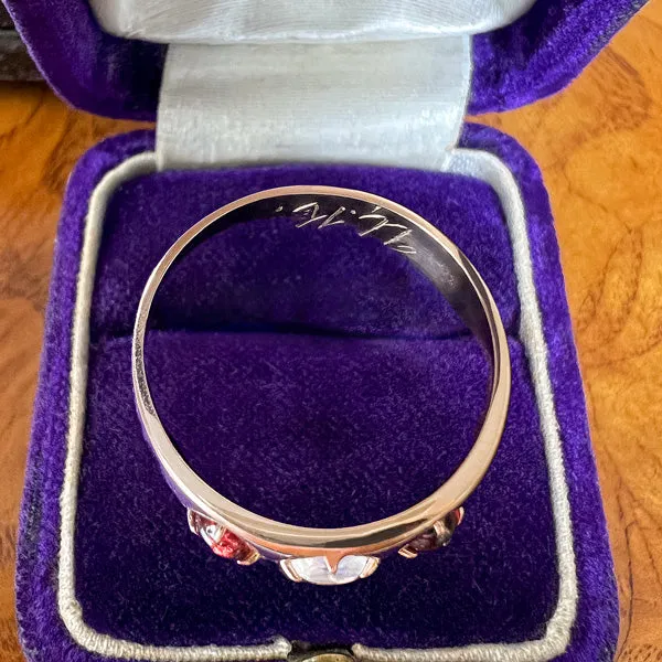 Vintage Moonstone & Garnet Ring